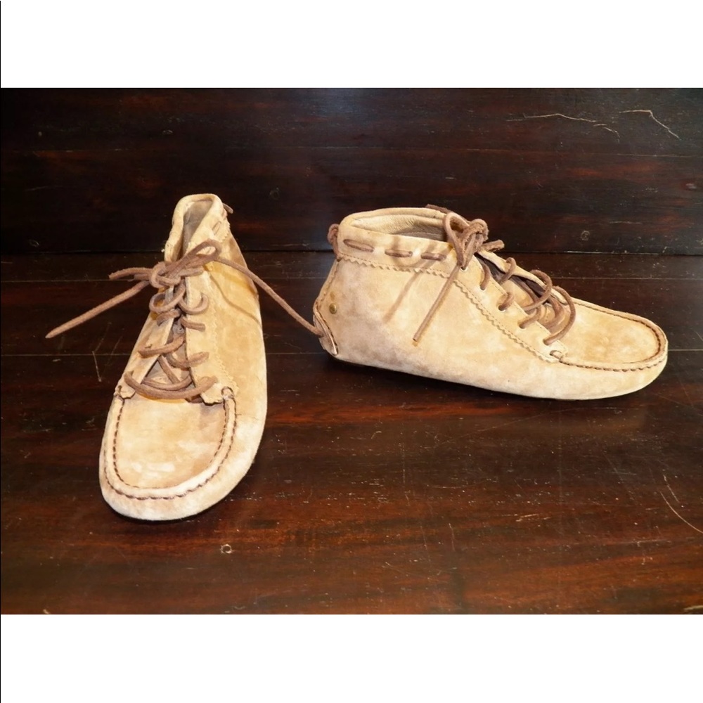 New Womens UGG Scottie Chestnut Suede Lace up